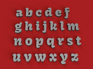 kavoon uppercase and lowercase 3d letters stl file 3D Baskı Modeli