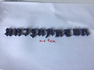 unifraktur uppercase and lowercase 3d letters stl file 3D Print Model