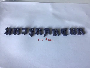 unifraktur uppercase and lowercase 3d letters stl file 3D Print Model