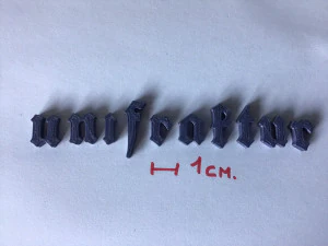 unifraktur uppercase and lowercase 3d letters stl file 3D Print Model