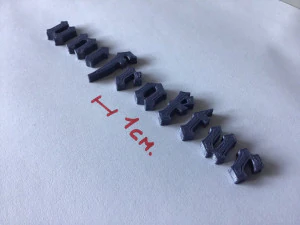 unifraktur uppercase and lowercase 3d letters stl file 3D Print Model