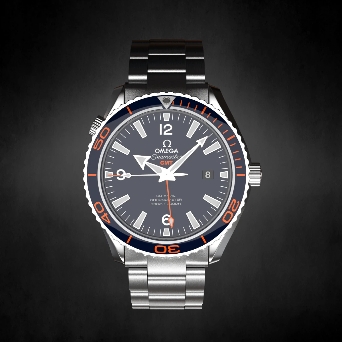 omega seamaster watch 3D Model .c4d .max .obj .3ds .fbx .stl .blend 