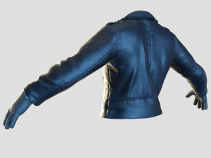 black leather jacket 3D Model
