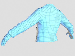 black leather jacket 3D Model