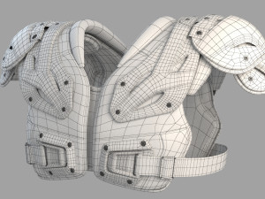 football shoulder pad Model 3D