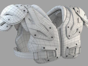 football shoulder pad 3D Model