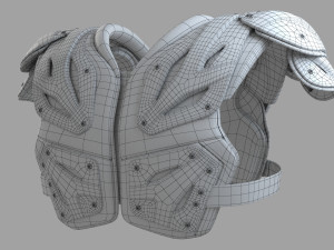 football shoulder pad Model 3D