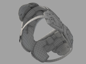 football shoulder pad Model 3D