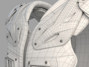 football shoulder pad Model 3D
