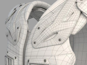 football shoulder pad 3D Model