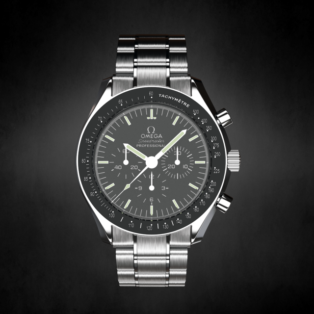 omega speedmaster watch 3D 모델 .c4d .max .obj .3ds .fbx .stl .blend 
