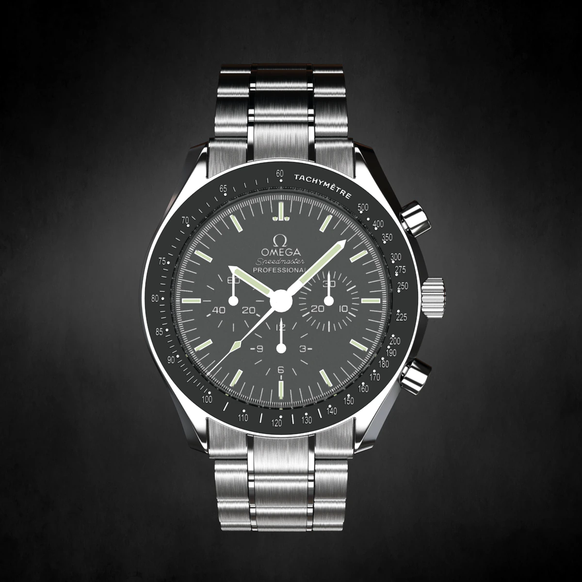omega speedmaster watch 3D Model .c4d .max .obj .3ds .fbx .stl .blend 