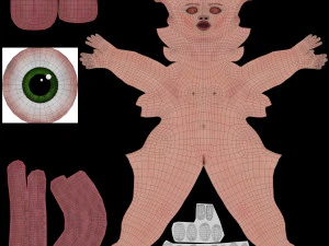 Cartoon girl amanda rigged 3D Model