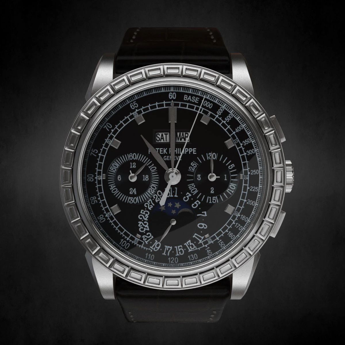 patek philippe watch 3D Model .c4d .max .obj .3ds .fbx .stl .blend 