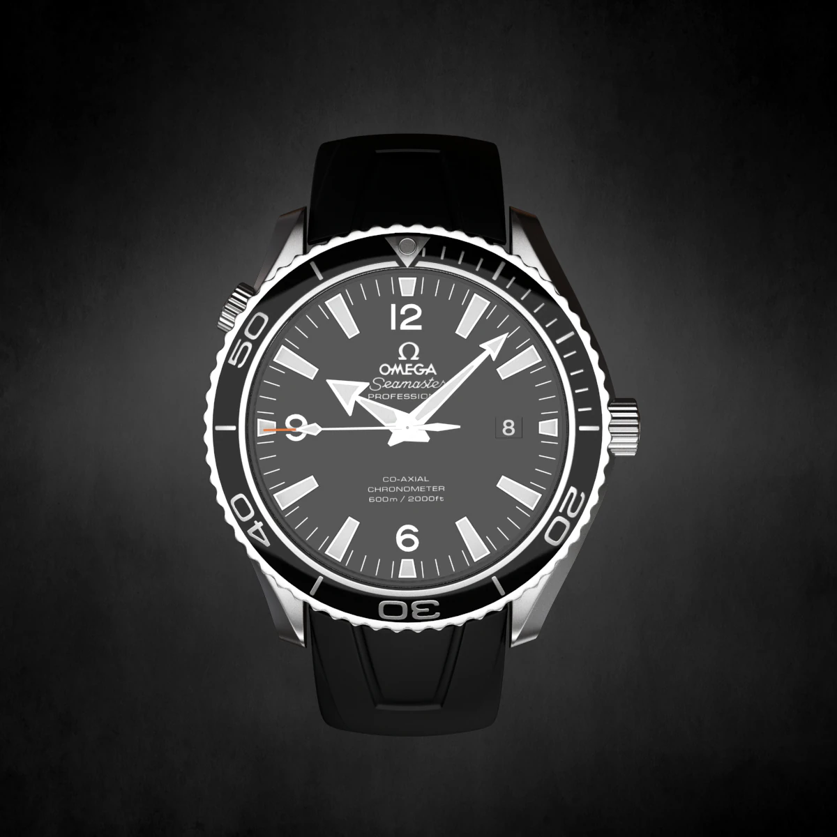 omega seamaster watch 3D Model .c4d .max .obj .3ds .fbx .stl .blend 