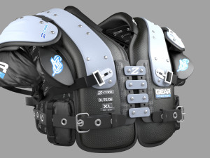 football shoulder pad Modelo 3D