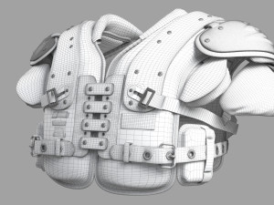 football shoulder pad Modelo 3D