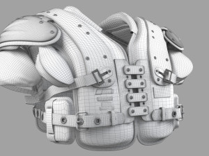 football shoulder pad Modelo 3D