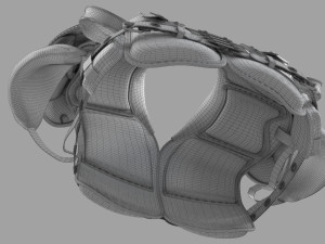 football shoulder pad Modelo 3D