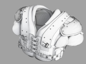 football shoulder pad Modelo 3D