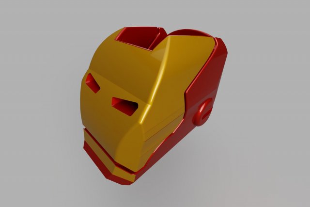 iron man helmet pencil box Modello di stampa 3D .c4d .max .obj .3ds .fbx .stl .blend 