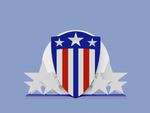 napkins holder with captain america shields 3D Принт Модель