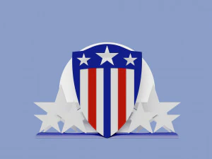 napkins holder with captain america shields 3D Print Model