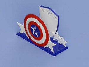 napkins holder with captain america shields 3D Принт Модель