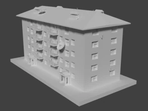 5 storey house 3D Model