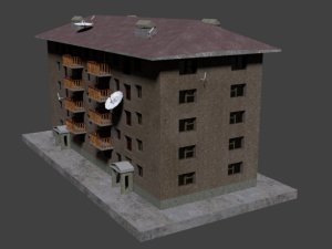 5 storey house 3D Модель