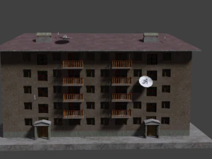 5 storey house 3D Model