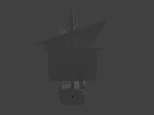 3d ship model low poly 3D Model