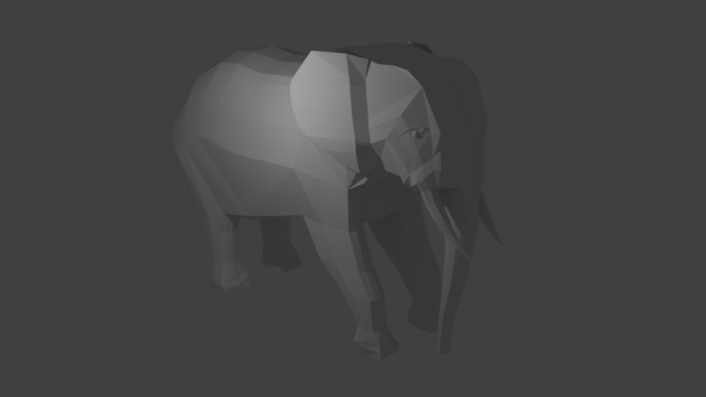 3d elephant for print Modelo 3D .c4d .max .obj .3ds .fbx .stl .blend 