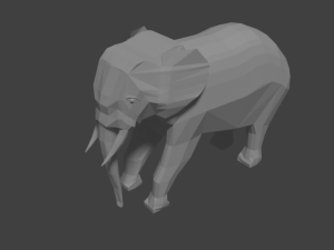 3d elephant for print Modelo 3D