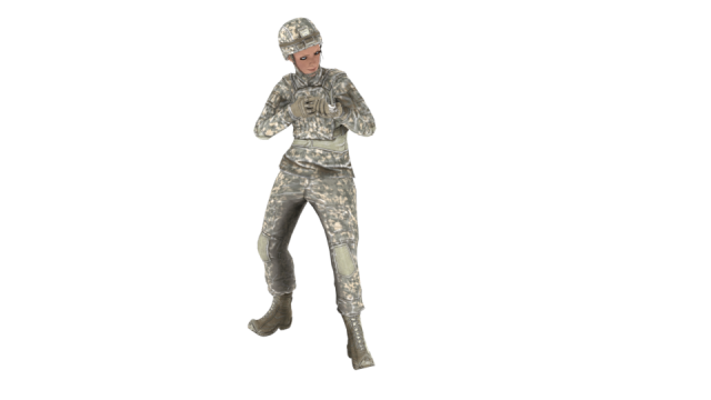 military woman Modelo 3D .c4d .max .obj .3ds .fbx .stl .blend 