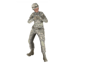 military woman Modelo 3D