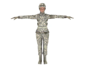 military woman 3D Model