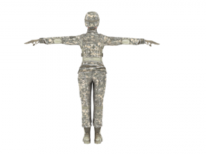 military woman Modelo 3D