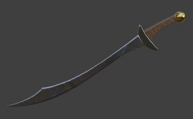 cimitarra sword 3D Model in Melee 3DExport