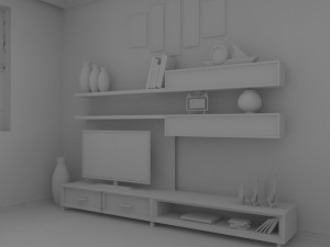 living room Modello 3D