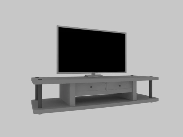 tv stand 3D Model .c4d .max .obj .3ds .fbx .stl .blend 
