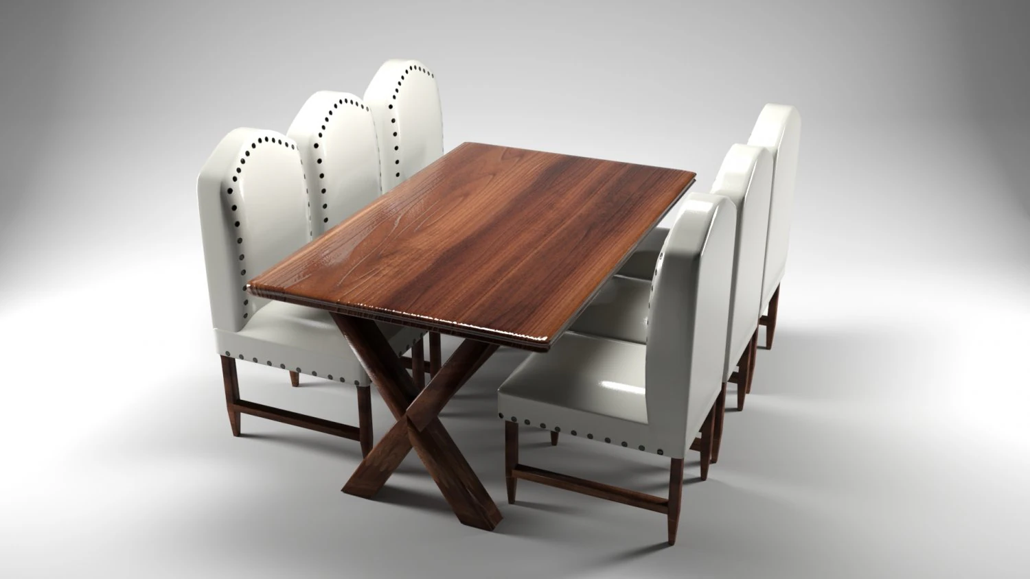 dinner table 3D Model .c4d .max .obj .3ds .fbx .stl .blend 