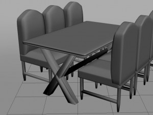 dinner table Modello 3D