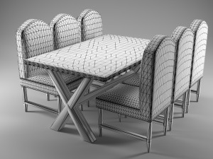 dinner table Modello 3D