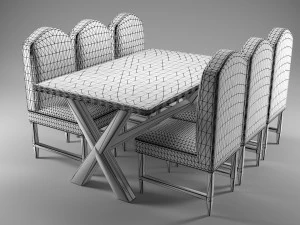 dinner table 3D Model