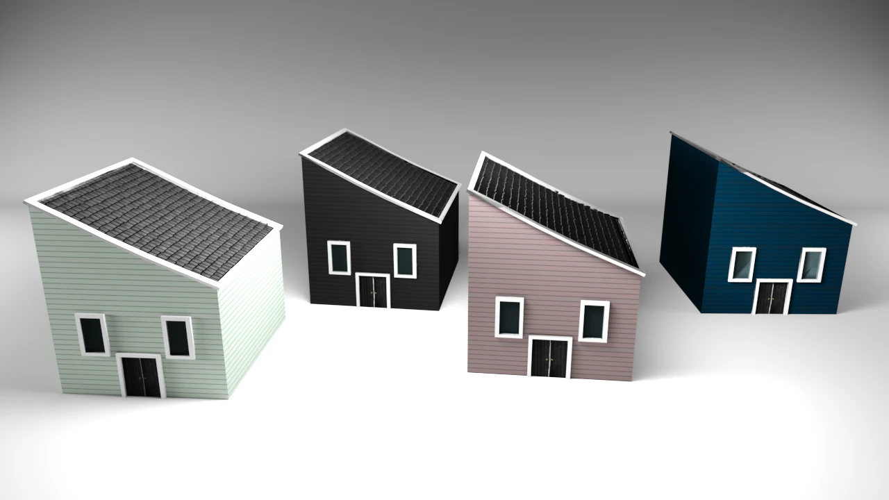 low poly house 3D Model .c4d .max .obj .3ds .fbx .stl .blend 