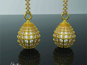 oval shaped earrings 3D-printmodel