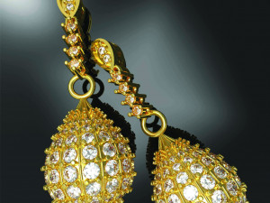 oval shaped earrings 3Dプリントモデル