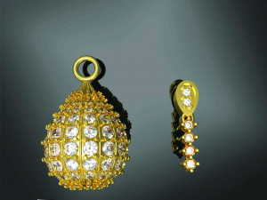 oval shaped earrings 3Dプリントモデル