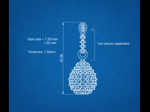 oval shaped earrings 3Dプリントモデル